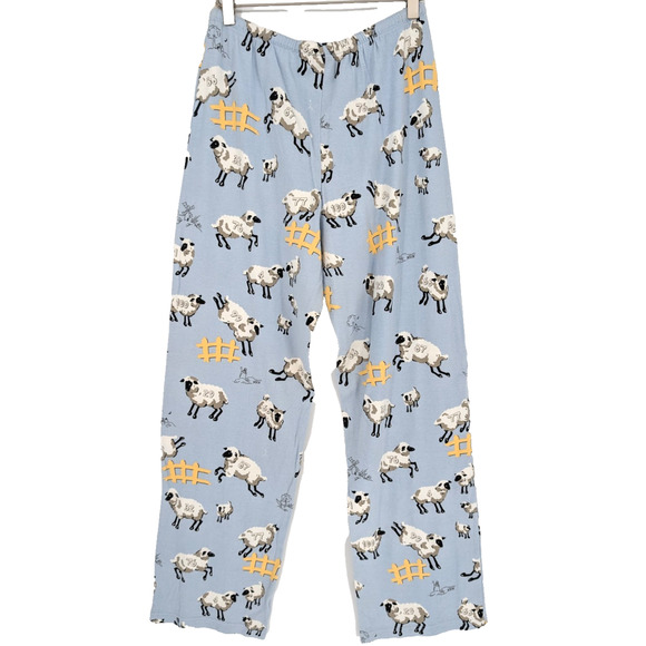 Nick & Nora Counting Sheep Pajama Set Pant Top Pants Blue Whimsical RARE NWT - Picture 6 of 14